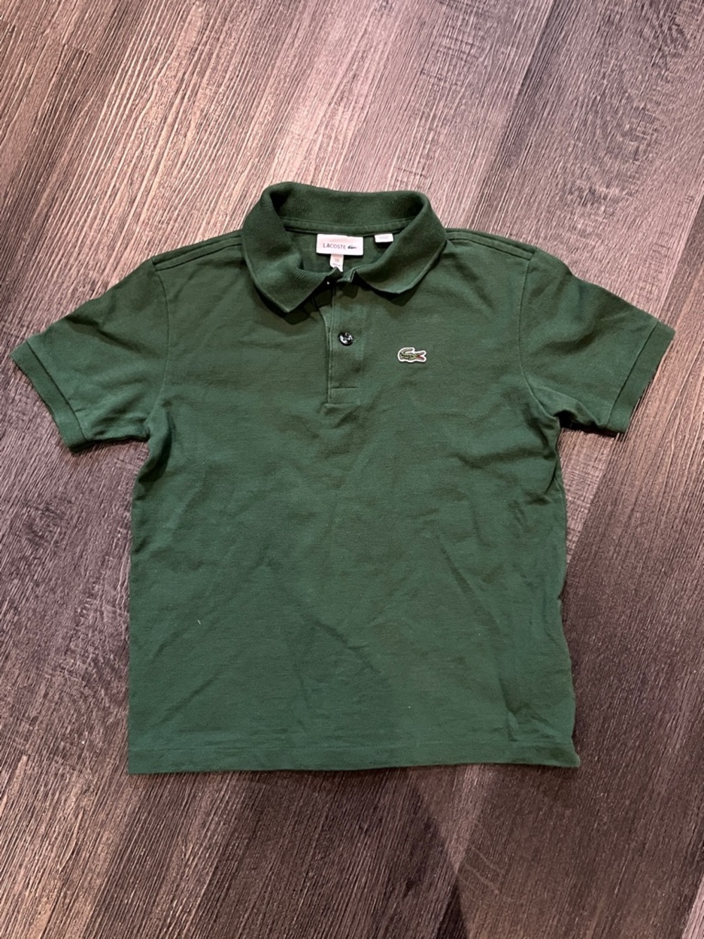 Lacoste Boys' Forest Green Pique Polo Shirt